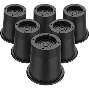 Round Bed Risers 3 inch Heavy Duty,Elevation in Heights 2 or 3 Inch Circle Furniture Risers for Chair Table and Desk Legs LiftingAdjustable Bed Lifts Risers(Pack of 6 Riser,Black)
