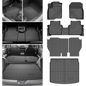 CRV Floor Mats - Fit for Honda CRV 2023-2025 2026 (Include Hybrid), All Weather CRV Floor Mats | CRV Cargo Liner | Backrest Mat for CRV Accessories (Cargo mat fit Upper Position)