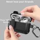 Olytop for Airpods Pro 2/1 Gen Case Cover with Lock (2019/2022/2023), Rugged Locking Case for Airpod Pro 2nd/1st Generation Shockproof Armor Protective Skin for Apple iPod Pro, Black