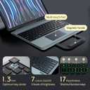 Nillkin iPad Air 13 inch (M2/M3) Case Keyboard with Carry Handle, iPad Pro 12.9 Case with Keyboard (6th/5th/4th/3rd Gen), Pencil Holder, 7 Colors Backlit Keyboard, Magic Trackpad, Camera Cover, Black