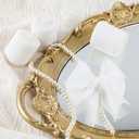 1-1/2 Inch x 15 Yards Handmade Fringe Chiffon Silk Ribbon for Bow Bouquets, Gift Wrapping, Weddings, Invitations, Floral Decoration, DIY Crafts (White)