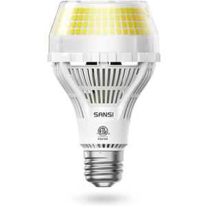 SANSI Upgraded 300W Equivalent LED Light Bulb, 5000 Lumens A21 Non-dimmable LED Bulb with E26 Base, 30W Power 5000K Daylight White Bright Light Bulb for Home Workshop