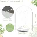 Clear Arch Table Numbers for Wedding, 5x7 Inch Arched Acrylic Table Numbers 1-10 with Stands, Clear Acrylic Arch Sign with Holder for Centerpiece, Reception, Wedding, Party, Event