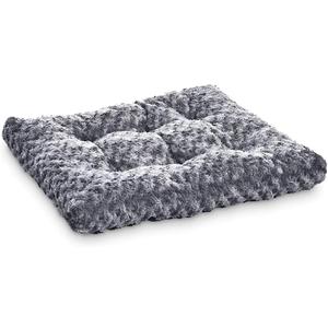 Amazon Basics Cat and Dog Bed and Crate Pad, Machine Washable, Indoor, 29 x 21 x 3 inches, Gray
