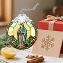 Stained Glass Religious Ornament, Christian Christmas Decorations, Christmas Ornaments for Tree, Catholic Home Decor, Religious Gifts, Faith Gifts for Christian, Gift Ideas & Xmas Gift