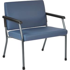 Office Star Products Bariatric Big and Tall Medical Office Chair with Oversized 29 Inch Wide Seat and Sturdy Metal Frame with Back Reinforcement, 500 Pound Limit, Dillon Blue Faux Leather Fabric