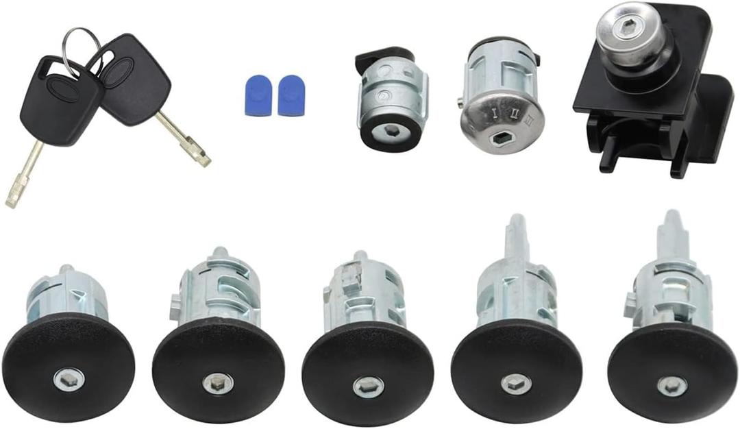 2 Keys Complete Lock Set Full Switch Fuel Door Lock Compatible with Transit Connect 2002-2012 4425134