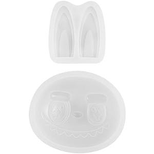 Silicone Chocolate Molds for Birthday Cakes - Adorable Face Fondant Toppers, Non-Stick Baking Tools for DIY Cupcakes (Medium/Suitable for 4 inches)