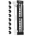 Everest Media 12-Port Keystone Patch Panel (2-Pack) - Removable 6-Port Panels - with 89D Wall Mount Bracket - Vertical/Horizontal Installation - 8 Blank Keystone Jack Inserts Included
