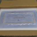 Famiware Serving Platter, Rectangular 15.67/14.1/12.6inch Serving Dishes for Entertaining, Reactive Glaze, Stoneware Serving Trays for Party, Food, Turkey, Snack, Cheese, Ocean Series, Blue