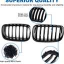 Front Grille For 2007-2014 BMW X5 E70 X6 E71ABS Gloss Black Kidney Grill