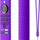 Silicone Cover Compatible with Fire TV Stick (3rd Gen) Remote Firestick Remote Cover for Firesticksticktv Silicone Protective Case Sleeve(Purple) (Purple)