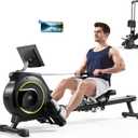 Rowing Machine for Home, 350 LB Capacity, 16-Level Silent Resistance, Magnetic Rowing Machines for Home Foldable, Full-Body Workout Compact Rowing Machine for Cardio & Strength with APP Support (Black)