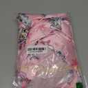 Sunloudy Silk Christmas Pajamas for Women Feather Trim Santa Printed Button Down Shirts Pants Lounge Set Xmas Pj Sleepwear (Medium, Pink)