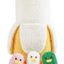 PEACH CAT Banana Duck Plush 1 Mommy 19.7" Banana Duck Stuffed Animal with 3 Cute Babies Inside, 4 Pieces Plushies Toy Set Gifts for Girls and Boys