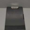 Piasoenc Clipboard with Storage, 8.5 x 11 Clip Boards with 2 Storage Case and A4 Paper Folder, Clear Dry Erase Top Panel, Heavy Duty Plastic, Folio & Side Opening, for Nurses, Teachers, Lawers,Black