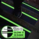 LifeGrip Anti Slip Traction Treads 10-Pack, 8" X 32" with Glow in Dark Stripe, Best Grip Tape Grit Non Slip, Outdoor Non Skid Tape, High Traction Friction Abrasive Adhesive for Stairs Step