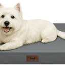 Outdoor Dog Bed for Small Dogs & Cats, Waterproof Dog Crate Mat Orthopedic Egg Crate Foam with Washable Removable Oxford Cover, Grey (23.0"L x 17.0"W x 2.5"Th)