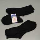 Mens Diabetic Ankle Socks Size 13-15 XL, Non-Binding, Thin, Loose Fitting Socks for Men Ankle Black 4 Pairs