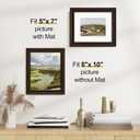 Vittanly 8x10 Picture Frames Set of 2, Ornate Vintage Photo Frame for Wall or Tabletop, Display 5x7 Pictures with Mat or 8x10 without Mat, Rustic Brown