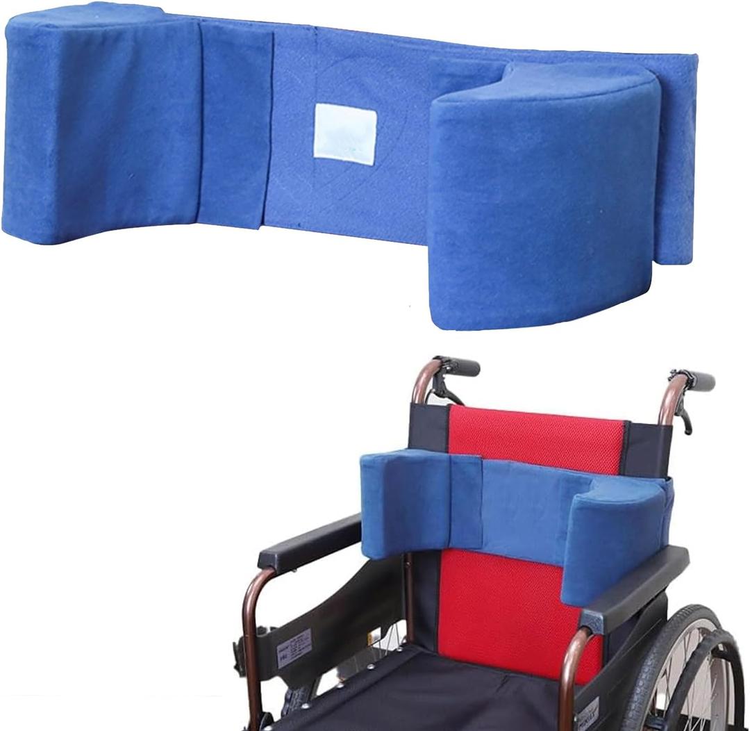 Wheelchair Lateral Support Cushion, Wheelchair Back Support Cushion for Positioning, Lateral Foam Wedge Cushion for The Elderly (Blue)(Waist Rest)