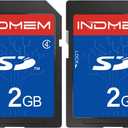 INDMEM 2 Pack SD Card 2GB Class 4 Flash Memory Card 2G SLC Stanard Secure Digital Cards (2PC)