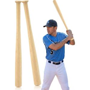 Wettarn 2 Pcs Mini Baseball Bats Miniature 27 Inch Wooden Bats Unfinished for Crafts for Painting DIY Craft Projects Ball Sports Party Decor Favors Gifts