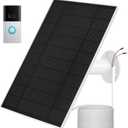 Ring Doorbell Solar Charger, Compatible with Ring Video Doorbell 3/3+/4, Battery Video Doorbell Plus, 13ft Waterproof Charging Cable, 5V6W Fast Charging (White)