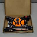 PHOEPET No Pull Dog Harness Medium Reflective Front Clip Vest with Handle,Adjustable 2 Metal Rings 3 Buckles,[Easy to Put on & Take Off](M, Orange)