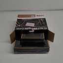 N9R 60 Pack Black Square Plastic Plates with Gold Rim Include 30 Disposable Dinner Plates 9.5 Inch and 30 Dessert Plate 6.5 Inch, Fancy Plate for Party, Wedding, Halloween and Daily Use