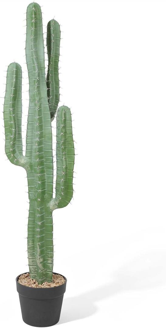 Artificial Cactus 39 INCH Tall Fake Cactus Plants Faux Cacti Saguaro with Planter for Indoor Outdoor Home Office Shop Garden Decoration