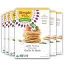 Simple Mills Organic Seed Crackers, Garlic & Herb - Gluten Free, Vegan, Healthy Snacks, Paleo Friendly, 4.25 Ounce (Pack of 6), Best By: NOV 19 2025