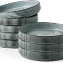 Famiware Star 8.25" Pasta Bowls Set of 8, Bowl Plates, Smoky Blue, 8 Pcs