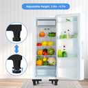 Mini Fridge Stand Adjustable Universal Base with 4 Strong Feet Washer Dryer Pedestal for Small Refrigerator, Portable Compact Washer or Dryer, Black