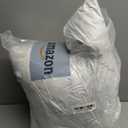 Organic Feather Down Throw Pillow Inserts (18x18 Inch, Set of 2) - 100% Cotton Shell, Filling of Feathers & Memory Foam, Square Decorative Pillow Form Core for Couch, Sofa, and Bed