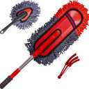 Soft Microfiber Car Duster Exterior Scratch Free Multipurpose Duster with Extendable Handle Duster for Car, Truck, SUV, RV and Motorcycle
