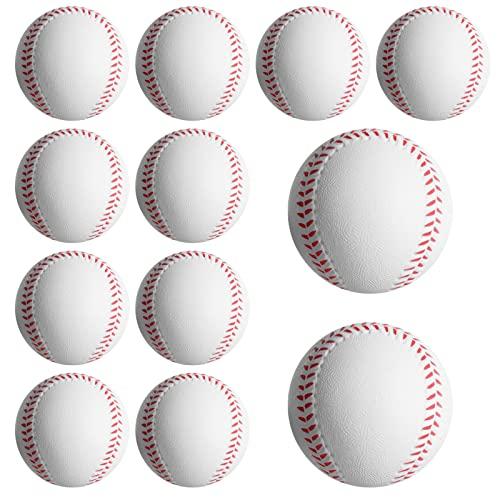 Baisidiwei Soft Baseballs, Foam Baseballs for Kids Teenager Players Training Balls 12Pcs Foam Baseballs Training Balls for Hitting and Indoor or Outdoor Play
