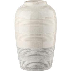 Ceramic Rustic Farmhouse Vase for Home Decor 9 inch Decorative Boho White Pottery Flower Vase for Centerpiece Living Room Bedroom Kitchen Bathroom Dining Table Mantel Shelf Decor