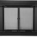 Stanbroil Fireplace Glass Cabinet-Style Door, Black Finish, Medium, Decorative Fireplace Screen Door for Fireplace Accessories