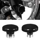 Motorcycle Front Axle Nut Caps Compatible for Harley Touring Street Road Glide CVO FLTRX FLHX 2024-2025 (Gloss Black)
