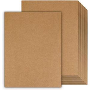 100 Sheets Kraft Paper Brown Cardstock 8.5 x 11, Goefun 80lb Card Stock Printer Paper for Invitations, Menus, Crafts, DIY Cards