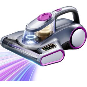 ezly Mattress Vacuum Cleaner with 18KPa Strong Suction, Mattress Cleaner for Bed, Sofa & Couch, HEPA Filter, UV-C Light, 48,000 RPM Deep Tapping, 140F Heat Drying, Corded