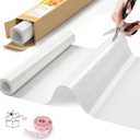 Silicone Baking Mat Roll, Non-Stick Heat Resistant Food Grade Baking Mats, Non-Slip Reusable Air Fryer Linner, Freeze Dryer Mat, Counter Mat, Oven Liner, Refrigerator Liners - 12IN x 10FT (White)