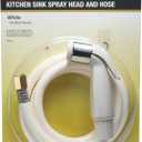 DANCO Complete Installation Kit for Vinyl Faucet Spray Hose & Assembly, White, 4-Feet, 1-Set (16560)