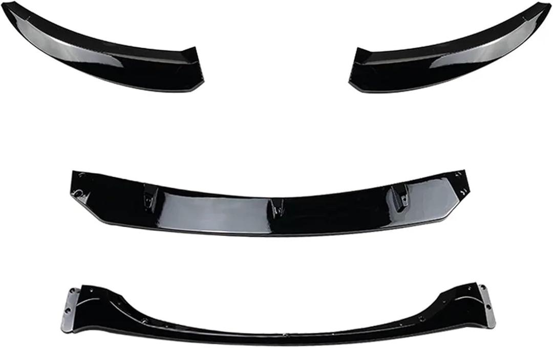 Car Front Bumper Lip Spoiler Diffuser Guard Protection Cover Compatible for BMW 1 Series E82 E88 2008-2013(Gloss Black)