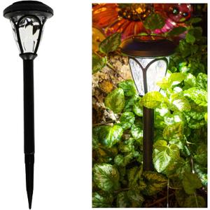 Crosslight Solar Powered Pathway Lights (2 Pack) - Outdoor LED Lights, Waterproof for Garden, Yard, Patio, Lawn, Walkway - Decorative Ground Stake Lighting | White