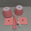 2 Pack Cordless Table Lamps, 3 Colors Stepless Dimming, 5000mAh Rechargeable Battery LED Desk Lamp for Bedroom/Couple Dinner/Desk/Cafe/Dining Room/Terrace