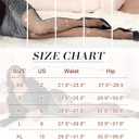 QooNoo Women Fleece Lined Tights High Waisted Pantyhose Opaque Black Sheer Translucent Winter Warm Leggings Shapewear (X-Small, Footed Fishnet)