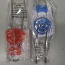 ArtCreativity Retro Light Up Gyro Wheels Toy- 2, 8.5 Inch Gyroscope Rail Twisters, Kids Classic Vintage Nostalgia Yoyo Sensory Fidget Toys, Christmas stocking stuffers for kids, Gift for boys & Girls, (2 Pack [Blue - Red])