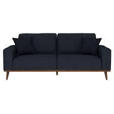 Lakeview Presley Sofa Wood Base & 2 Pillows - Navy